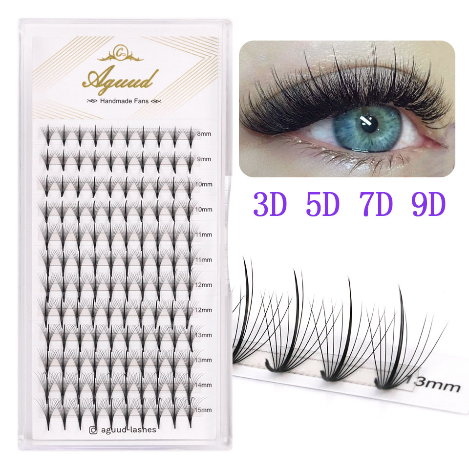 Eyelash Extension Hybrid - AGUUD cils vaporeux préfabriqués russie ventilateurs