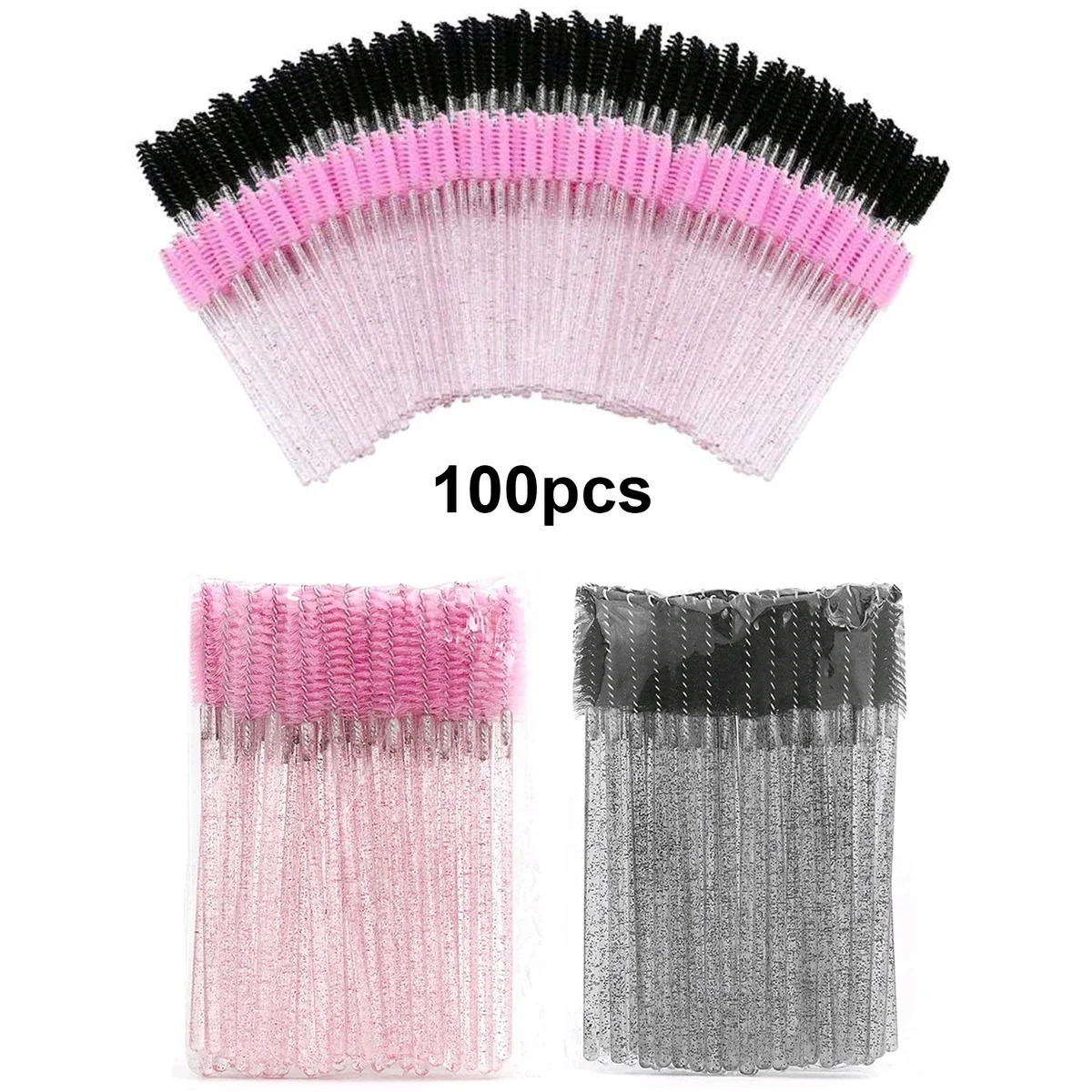 Eyelash Extension Class - Couilles de Mascara jetables, 100 pièces,