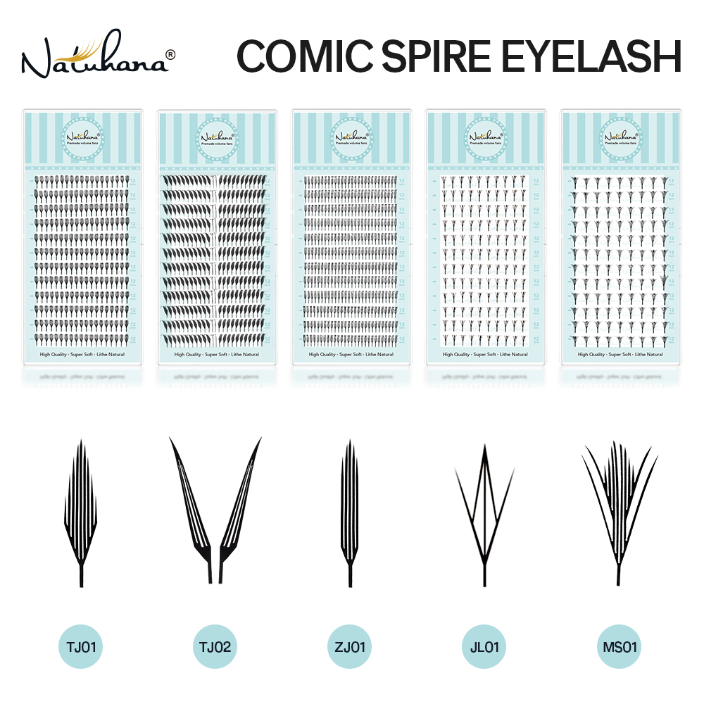 Eyelash Extension Hybrid - Cils NATUHANA Comic Spire C D